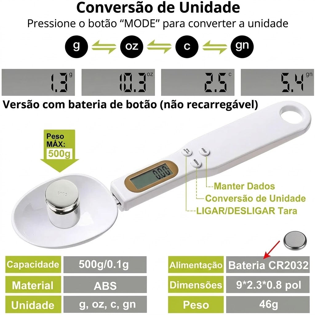 Colher Balança Digital de Precisão